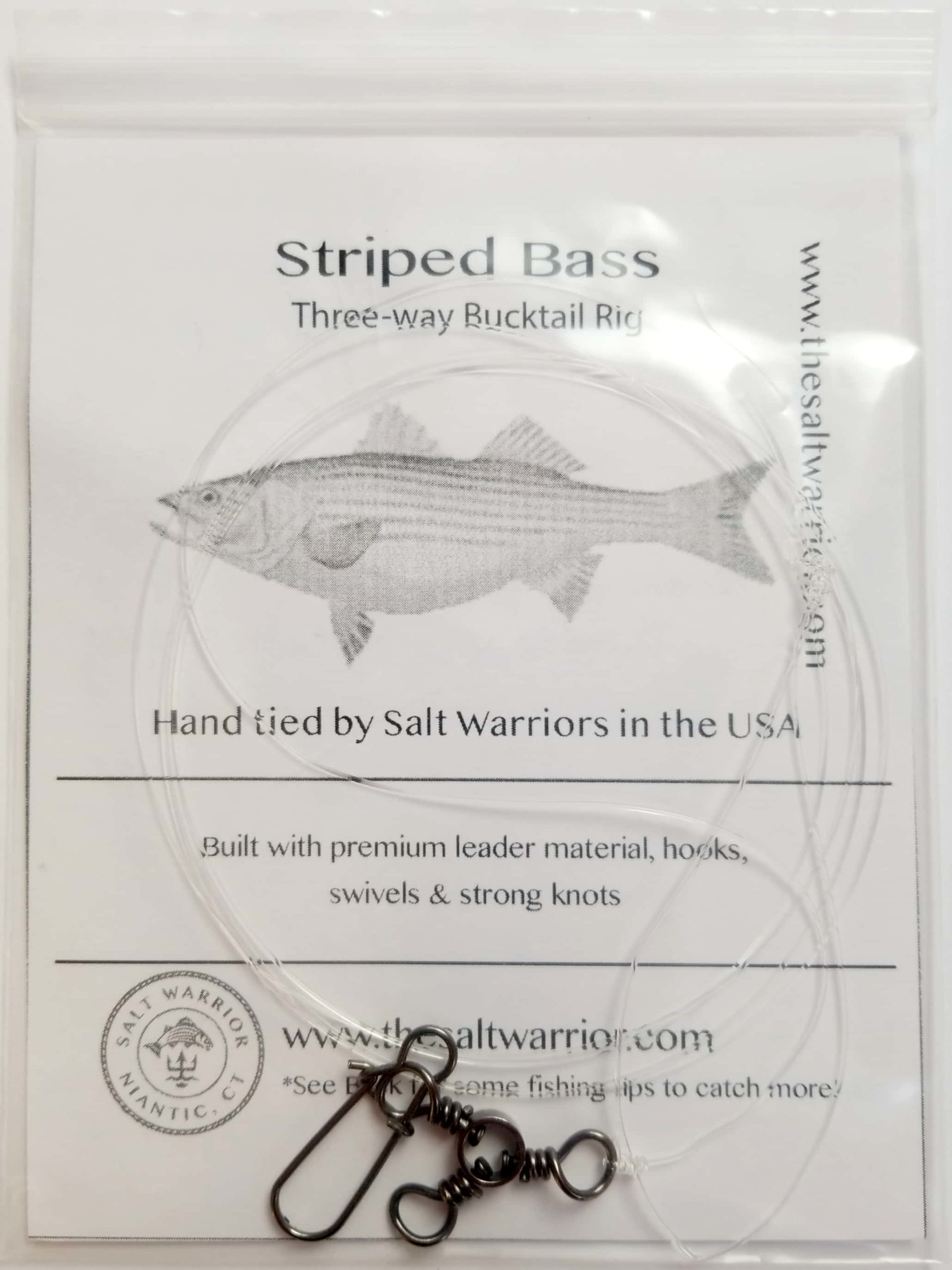 Striped Bass 3-way Bucktail Rig - The Salt Warrior LLC
