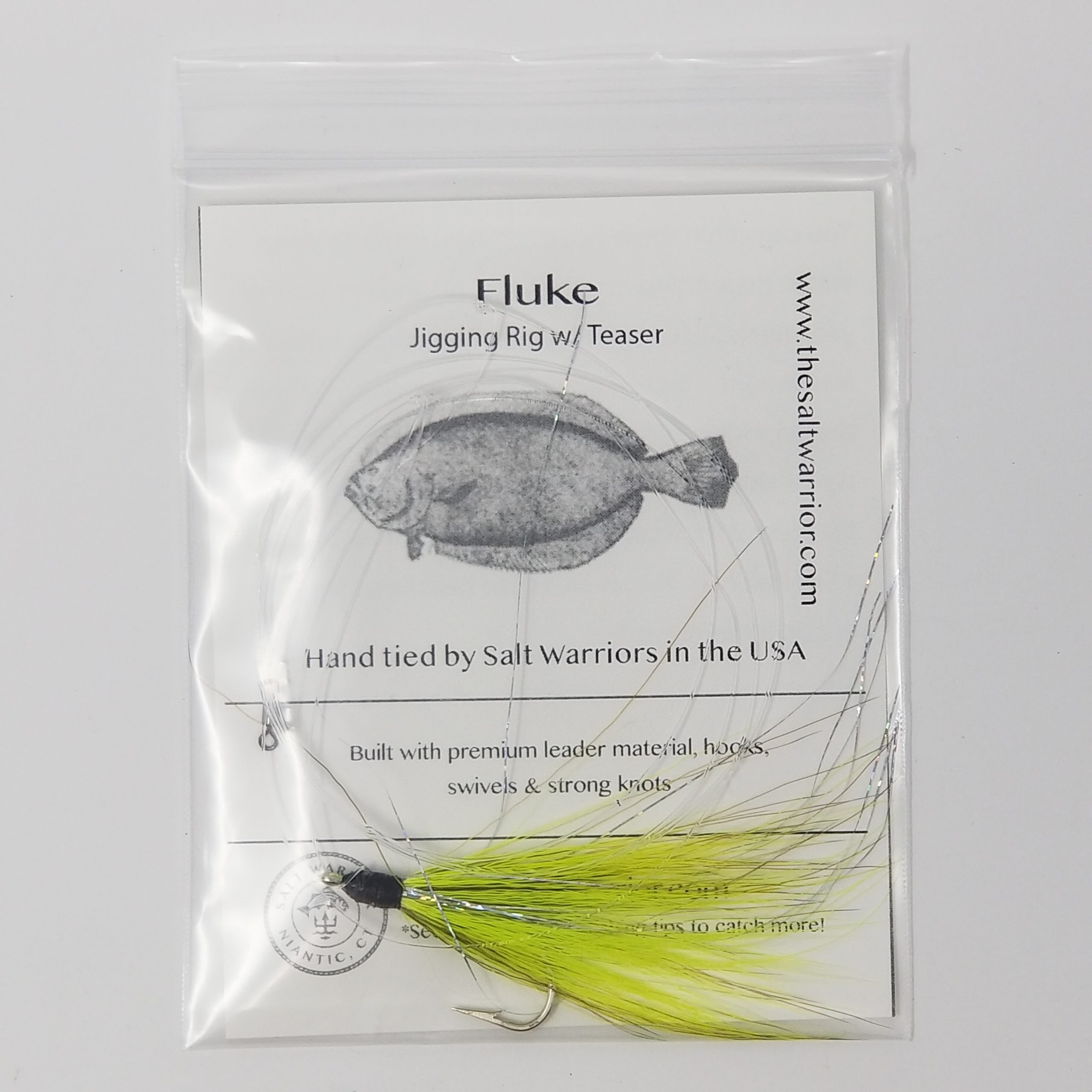 Fluke Jigging Rig w/ Hand-tied Teaser - The Salt Warrior LLC